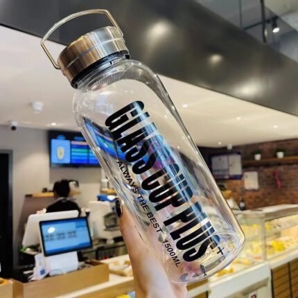 Glass Water Bottle- GLASS CUP PLUS