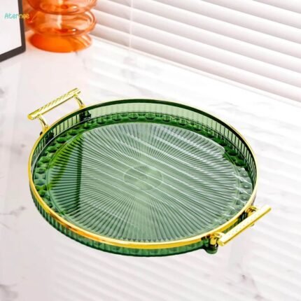 Round Serving Tray - Green