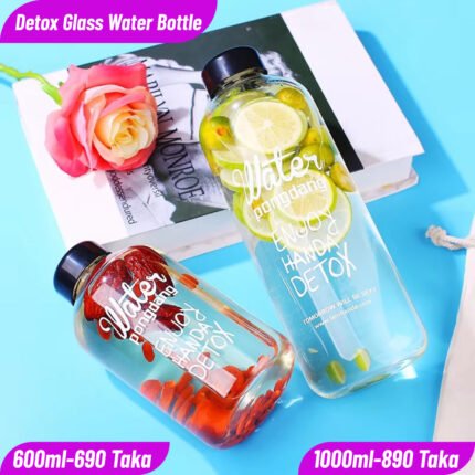 Detox Glass Water Bottle