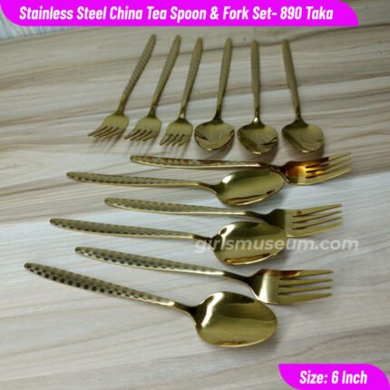 Stainless Steel Spoon & Fork 12 Pcs Set-2856
