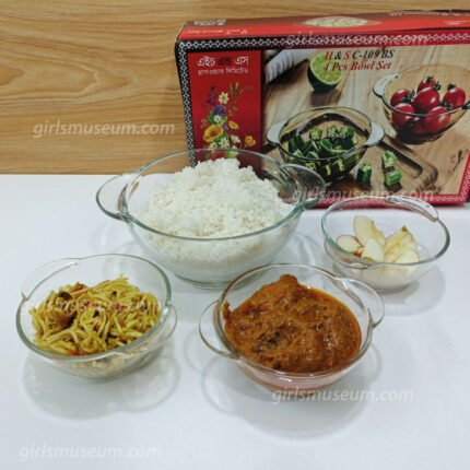 H&S 4 Pcs Oven Proof Round Serving Bowl Set