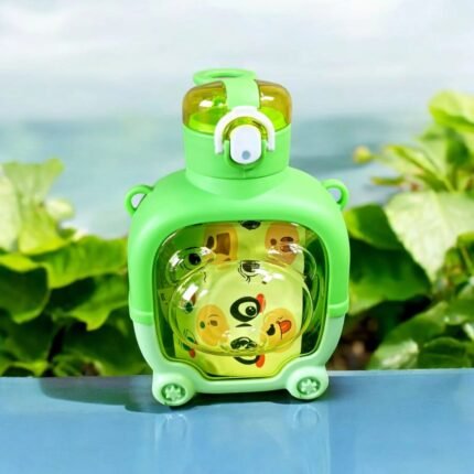 Lovely Kids Cartoon Water Bottle-Green